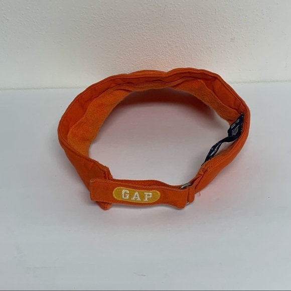 GAP | Medium Kids (7-8) | Unisex | Orange GAP Adjustable Logo Sun Visor Hat - Picture 3 of 7